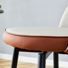 Sapphtopaz Swivel Bar Stools Set of 2 Upholstered Bar Chair with Metal legs Mid-Back Counter Height Dining Chair for Kitchen, Living Room - 3 of 4