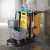 VEVOR Cleaning Cart, 3-Shelf Commercial Janitorial Cart, 200 lbs Capacity Plastic Housekeeping Cart, with 25 Gallon PVC Bag - 2 of 4