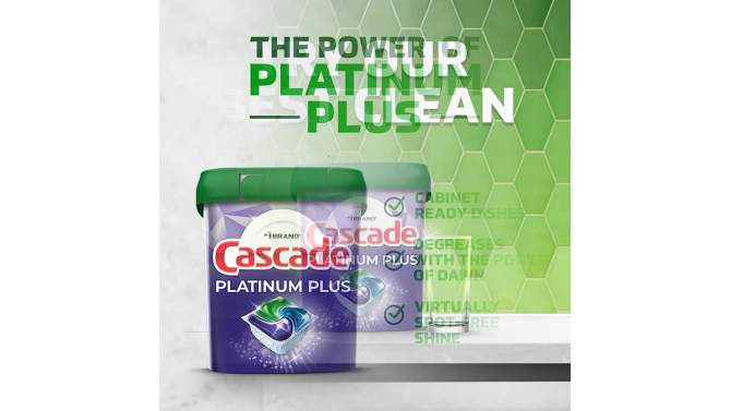 Cascade Mountain Platinum Plus Action Pacs Dishwasher Detergent - 33.8oz/52ct, 2 of 17, play video