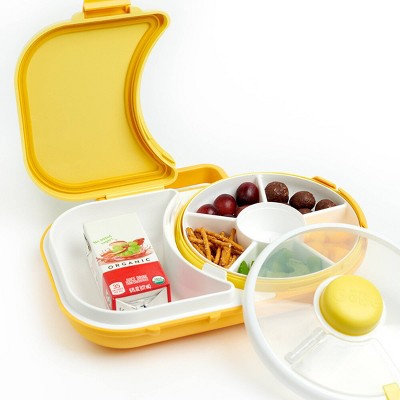 GoBe Kids' 2-in-1 Bento Style Lunchbox with Small Snack Spinner Flip