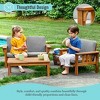 Martha Stewart Kids Outdoor Couch, Chair & Table Set: Acacia Wood Outdoor Furniture for Kids | Picnic Table, Chair & Sofa for Backyard, Garden, Patio - 4 of 4