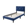 Twin Size Upholstered Platform Bed with Headboard for Bedroom - 4 of 4