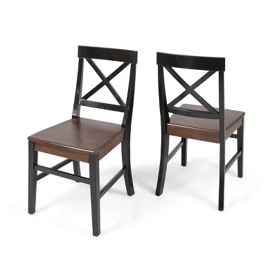 NicBex Dining Chairs Set of 2,Farmhouse Kitchen Chairs with X-Shaped Backrest for Living Meeting Room,Bedroom