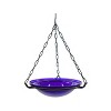 12.5" Crackle Glass Hanging Birdbath Bowl Cobalt Blue - Achla Designs: Hand-Blown, Weather-Resistant, No Assembly Required - 3 of 3