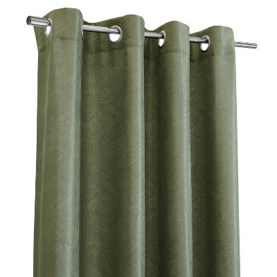 Navy Polyester Light Filtering Grommet Curtain Panel 52" x 63"