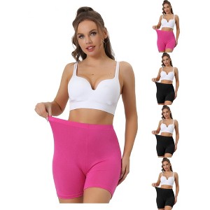 Allegra K Women's Mid-Thigh Boxer Full Coverage Soft Stretch Boyshorts Multicolored - 1 of 4
