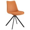 HomeRoots Orange And Black Faux Leather Dining Side Chair - 4 of 4