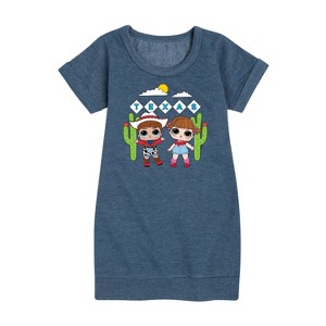 Girls' - Lol Surprise! - Texas Graphic Short Sleeve Fleece Dress - 1 of 4