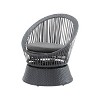 KTMBDW Patio Swivel Chair with Rattan and Comfy Cushions, Modern Round Wicker Chair with Iron Frame for Living Room, Patio - 4 of 4