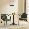 Christopher Knight Home Hugo Modern Metal Upholstered Dining Chair with Curved Back (Set of 2) - 2 of 4