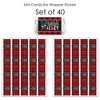 Big Dot of Happiness Christmas Pajamas - Mini Candy Bar Wrapper Stickers - Holiday Plaid PJ Party Small Favors - 40 Count - 3 of 4