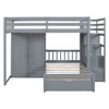 Whisen Full Over Twin Bunk Bed with Built-in Desk, Shelves, Multiple Drawers and Storage Staircase - 4 of 4
