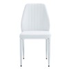 FONTOI 8PCS Dining Chairs with Extended Backrest&Metal Legs for Family, Restaurants, Hotels, Coffee Shops, White, 25"*38"*17.7" - 4 of 4