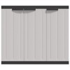 vidaXL Outdoor Storage Cabinet Gray and Black 38.2"x14.6"x33.5" PP - 4 of 4