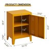 Modern Nightstand, Durable Metal Bedside Storage Cabinet, End Table For Living Room And Bedroom-Cuddlewood - 4 of 4
