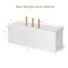 Costway 45''x15''x15'' Large Folding Storage Faux Leather Ottoman Pouffe Box Stool - 4 of 4