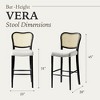 Maven Lane Vera High Back Fabric Bar Height Bar Stool - 4 of 4