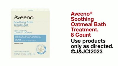 Aveeno Soothing Oatmeal Bath Soak For Eczema With Natural Colloidal Oatmeal Scented 1.5oz 8ct Target