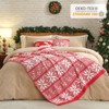 Snuggle Sac Soft Christmas Throw Blanket Knit Bed Blanket 50x60" - 2 of 4