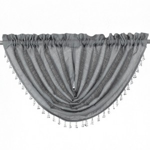Kate Aurora Living Textured Crepe Sheer Single Window Curtain Treatments And Valances - 1 of 4