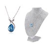 Anna-Kaci Women's Angel Wing Teardrop Crystal Pendant Necklace, Adjustable Chain, Perfect for Evening Wear and Special Occasions - Wings - 2 of 4