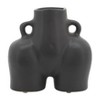 Sagebrook Home 6" Half Body Vase - Contemporary Abstract Black Ceramic Body Shaped Flower Vase - Unique Decorative Table Accent For Home or Office - 2 of 4