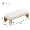 Syemin Ottomans and Benches Upholstered Storage Ottoman Bench, Entryway Bench, End of Bed Bench, Ottoman Foot Rest, Brown, 48.23"*19.49"*17.32" - 3 of 4