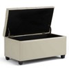 CAVINAS Faux Leather Storage Ottoman Bench,Upholstered Ottoman with Tufted Diamond Detail for Living Room,Bedroom - 2 of 4