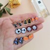 20/24 Pairs Hypoallergenic Halloween Stud Earrings - Cute Pumpkin, Bat & Ghost Earring Set for Girls & Women - 4 of 4