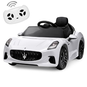Licensed Maserati Gran Cabrio Ride-On Car for Kids, 12V Battery Powered, Remote Control, Spring Suspension, Double Doors, LED Lights - 1 of 4