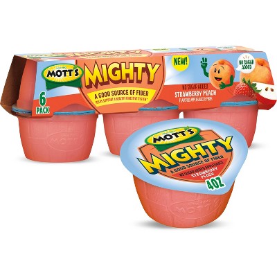 Mott's Mighty Strawberry Peach Fruit - 23.4oz/6pk