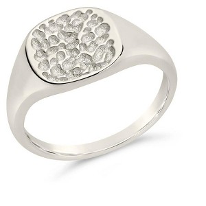 SHINE by Sterling Forever Hammered Square Signet Ring - 1 of 2