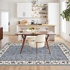 Washable Floral Kitchen Rug, Non-Slip, Low Pile Geometric Bordered Mat for Hallway, Bathroom, Entryway, Soft Non-Shed - 4 of 4