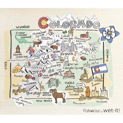 Wet it By Fishkiss State Washcloth - Colorado