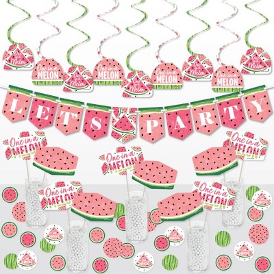 Big Dot of Happiness Sweet Watermelon - Fruit Party Supplies Decoration Kit - Decor Galore Party Pack - 51 Pieces