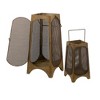 AZL1 Life Concept Decorative Lantern Set of 2 with Arched Legs Mesh Modern Design for Gifts Giving Indoor Outdoor Spaces, Brown, 14.6"*14.6"*30.3" - 2 of 4