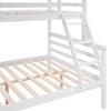 Dsvimoy Bed Wooden Twin Over Full with Safety Guardrails and Ladder for Kids, White, 78.35"*59.06"*61.81" - 4 of 4