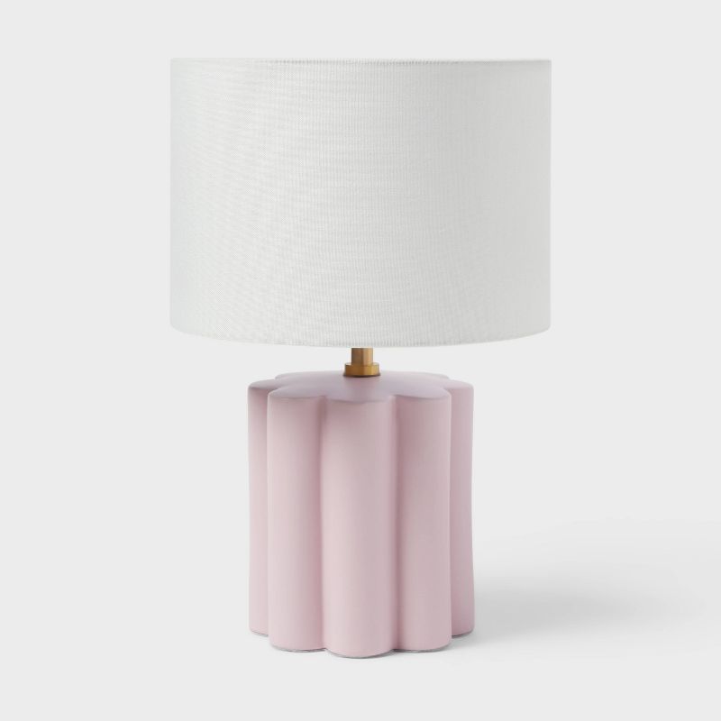 Fluted Kids&#39; Table Lamp Purple - Pillowfort&#8482;, 1 of 9