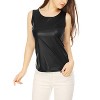 INSPIRE CHIC Women's U-Neck Stretchy Slim Fit Shiny Sparkly Metallic Tank Top - 2 of 4