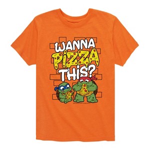 Boys' - Teenage Mutant Ninja Turtles Mutant Mayhem - Wanna Pizza This Short Sleeve Graphic T-Shirt - 1 of 4