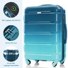 LOVMOR Front Opening 20-Inch Carry-On Luggage with Expandable Travel Bag Set, ABS Hard Shell Two-piece suitcase set with USB Port , Cup Holder - 4 of 4
