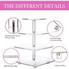 Four-Tier Acrylic Cupcake Stand, Large Cupcake Tray + LED String Lights Top Choice for Wedding & Birthday Party Decorations - 4 of 4
