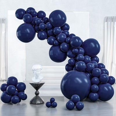 PartyWoo Balloons Navy Blue Pearl 36 18 12 10 5 Inch 127 pcs