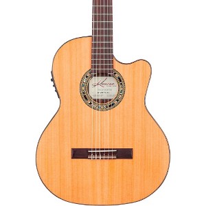 Kremona F65CW TL Thin-Bodied Nylon-String Acoustic-Electric Guitar Natural - 1 of 4