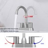 LunaLulinlk Bathroom faucet 360 degree high arc swivel spout center seat faucet 3 holes - 2 of 4
