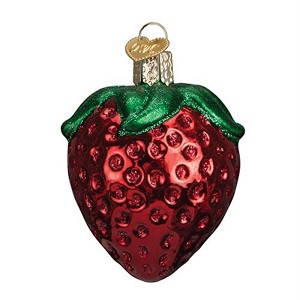 Old World Christmas Blown Glass Ornament for Christmas Tree, Summer Strawberry - 1 of 2