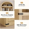 5 Shelf Bookcase Arched Bookshelf 71.65in Tall Bookcase Farmhouse Display Storage Rack Wooden Bookshelves for Home Office, Living Room - 3 of 4