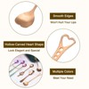 Unique Bargains Stainless Steel Heart Shaped Reusable Smooth Dessert Spoons 8 Pcs - 3 of 4