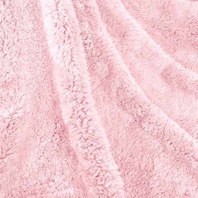 Pink Sherpa Fleece Waterproof Pet Blanket, X-Large 60x80