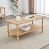 NicBex Modern 39.3" Rectangle Wooden Coffee Table with 2 Tier Open Storage Shelf for Living Room and Office - 2 of 4